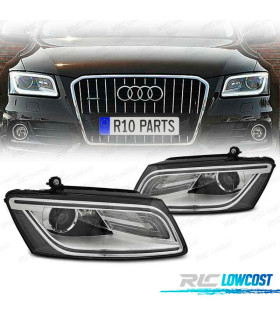FARÓIS OPTICAS AUDI Q5 12-17 LUZ DIURNA DRL CROMADO