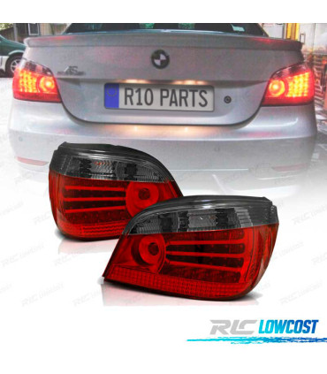 FAROLINS BMW E60 LCI 07-10 LED VERMELHO ESCURECIDO