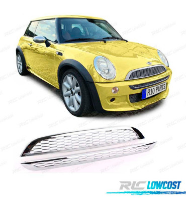 GRELHA FRONTAL MINI COOPER R50 R53 01-06 S TYPE CROMADA