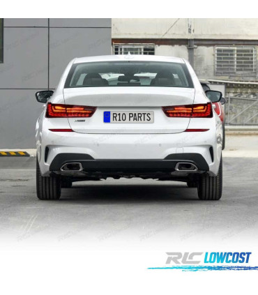 FAROLINS PARA BMW SERIE 3 G20 19-22 LIGHT BAR OLED DINAMICOS VERMELHO