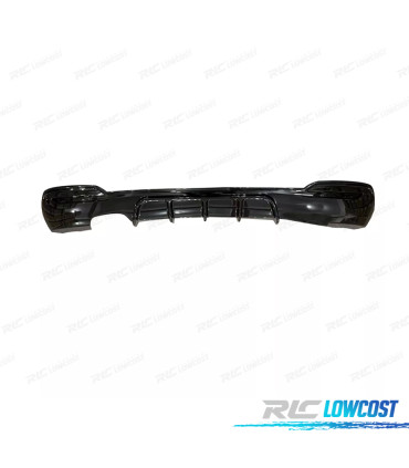 DIFUSOR TRASEIRO BMW F34 GT 13-19 LOOK M PERFORMANCE PRETO BRILHANTE 2 SAÍDAS ESQUERDA