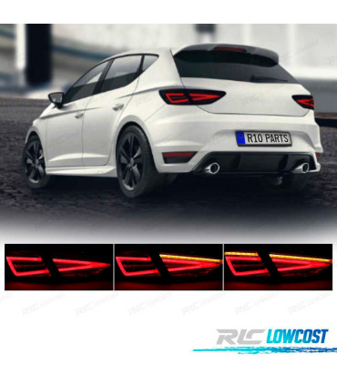 FAROLINS SEAT LEON 3 5F 12-20 LED DINÂMICO PRETO