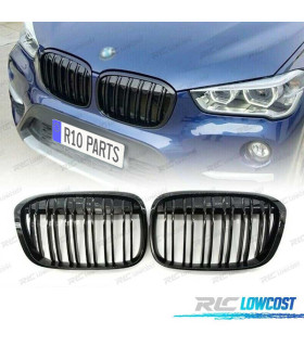 GRELHA DUPLA BMW X1 F48 14-19 LOOK M4 PRETO BRILHANTE