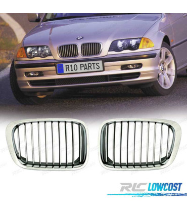 GRELHAS FRONTAIS CROMADAS BMW E46 BERLINA 98-01