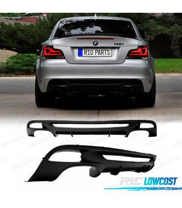 DIFUSOR BMW E82 E88 LOOK M PERFORMANCE DUPLA SAÍDA