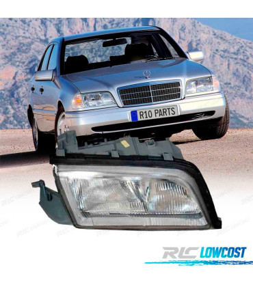 FAROL DIREITO MERCEDES CLASSE C W202 96-00 FUNDO CROMADO
