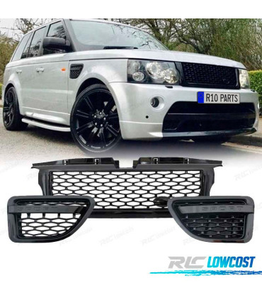 GRELHA FRONTAL + LATERAL BLACK EDITION RANGE ROVER SPORT 06-09