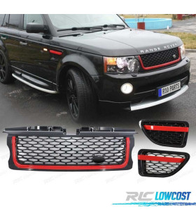 GRELHAS FRONTAL + LATERAL BLACK RED EDITION RANGE ROVER SPORT 06-09