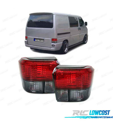 FAROLINS TRASEIROS LED VOLKSWAGEN VW T4 TRANSPORTER CARAVELLE 90-03 VERMELHO CINZA