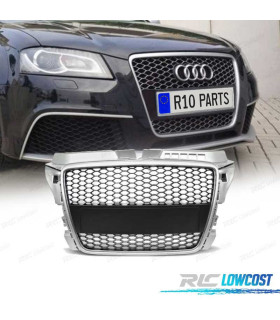GRELHA FRONTAL AUDI A3 8P 08-12 LOOK RS3 CINZA CLARO