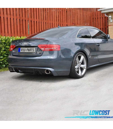 DIFUSOR TRASEIRO AUDI A5 COUPE CABRIO 07-11 LOOK RS5
