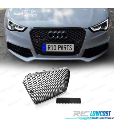 GRELHA FRONTAL AUDI A5 12-16 LOOK RS5 PRETO CROMADO
