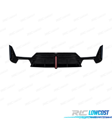 DIFUSOR BMW G20 LCI 23-25 LOOK M COM LUZ DE TRAVAGEM PRETO BRILHANTE