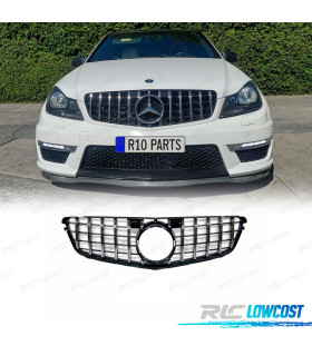 GRELHA DIANTEIRA MERCEDES W204 07-14 LOOK AMG GT PRETO CROMADO