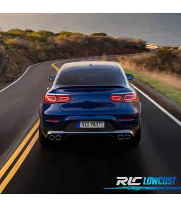 DIFUSOR MERCEDES GLC C253 COUPE AMG 15-18 LOOK GLC43 PRATEADO