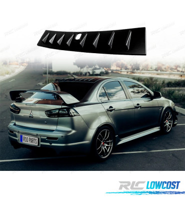 AILERON DE TETO MITSUBISHI LANCER MK8 07-15 LOOK MR PRETO BRILHANTE