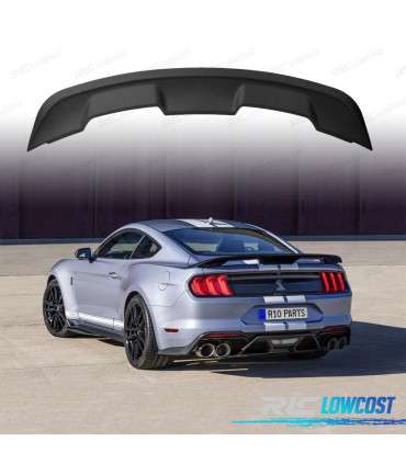 AILERON SPOILER TRASEIRO FORD MUSTANG 15-21 LOOK GT500 ABS PRETO