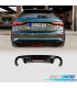 DIFUSOR AUDI A3 21- LOOK RS3 COM LUZ DE TRAVAO PRETO BRILHANTE + LINHA DE ESCAPE HATCHBACK