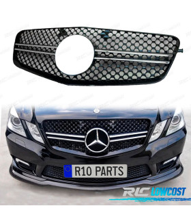 GRELHA FRONTAL MERCEDES CLASSE E W212 09-13 LOOK AMG CROMADO PRETO