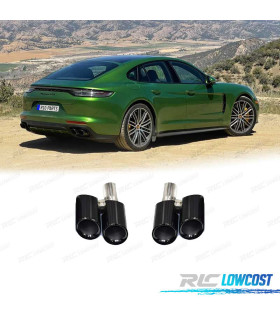 PONTEIRAS DE ESCAPE PORSCHE PANAMERA 17- LOOK GTS PRETO