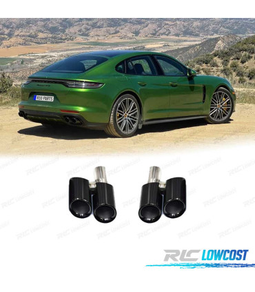 PONTEIRAS DE ESCAPE PORSCHE PANAMERA 17- LOOK GTS PRETO