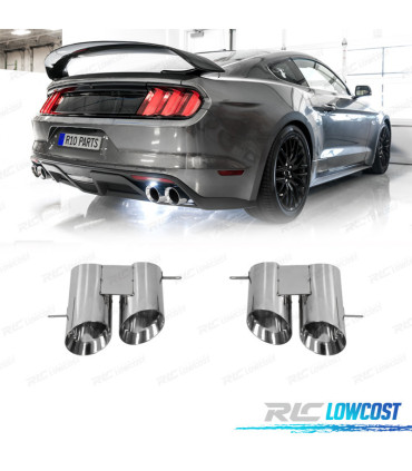 PONTEIRA DE ESCAPE FORD MUSTANG 15-22 LOOK GT500 SILVER