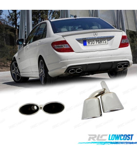PONTEIRAS DE ESCAPE ESPECIFICA MERCEDES CLASE C W204 07-15 LOOK AMG C63 50X125