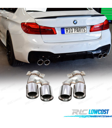 PONTEIRAS DE ESCAPE BMW G30 G31 17-19 LOOK M5 PRATEADAS