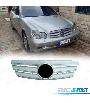 GRELHA FRONTAL CROMADA MERCEDES C W203 00-07