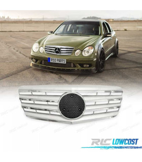 GRELHA FRONTAL TIPO AMG PARA MERCEDES E W211 06-09 CROMADA PRATA