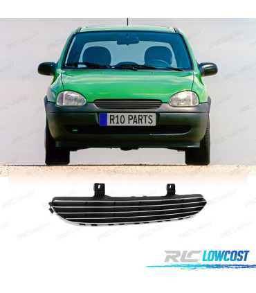 GRELHA FRONTAL OPEL CORSA B 96-00 PRETO CROMADO