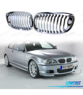 GRELHAS FRONTAIS BMW E46 COUPE CABRIO 03+ CROMADAS