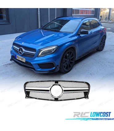 GRELHA MERCEDES CLASSE GLA X156 14-16 LOOK AMG CROMADO PRETO
