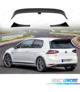 SPOILER AILERON VOLKSWAGEN VW GOLF 7 7.5 GTI R 12-20 LOOK CLUBSPORT PRETO BRILHANTE