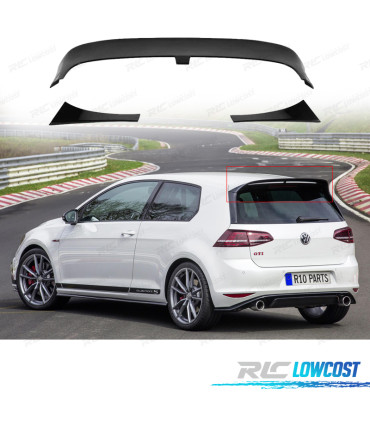 SPOILER AILERON VOLKSWAGEN VW GOLF 7 7.5 GTI R 12-20 LOOK CLUBSPORT PRETO BRILHANTE
