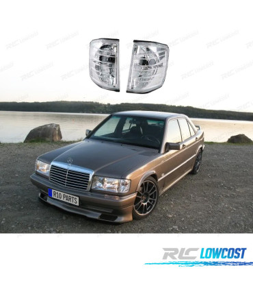 PISCAS FRONTAIS CRISTAL PARA MERCEDES W201 SERIES 190 82-93 CROMADOS