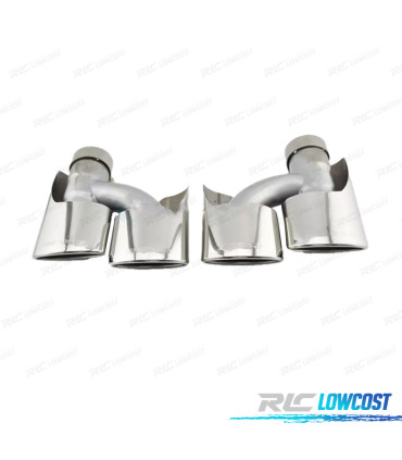 PONTEIRAS DE ESCAPE MERCEDES ML W164 08-11 LOOK AMG CROMADO