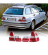 FAROLINS TRASEIROS BMW E46 TOURING 98-05 VERMELHO BRANCO
