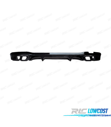 DIFUSOR MERCEDES CLASSE E W213 20-24 LOOK AMG PRETO BRILHANTE + PONTEIRAS DE ESCAPE