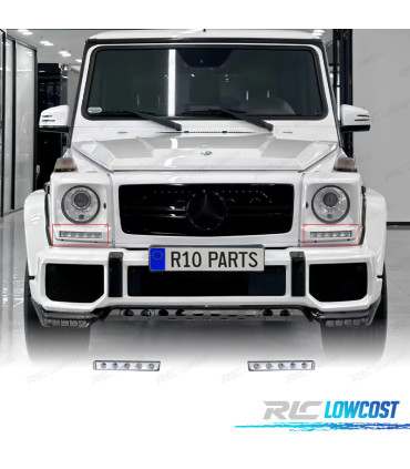 LUZES DIURNAS MERCEDES CLASSE G W463 89-18 LOOK AMG G65 BRANCO