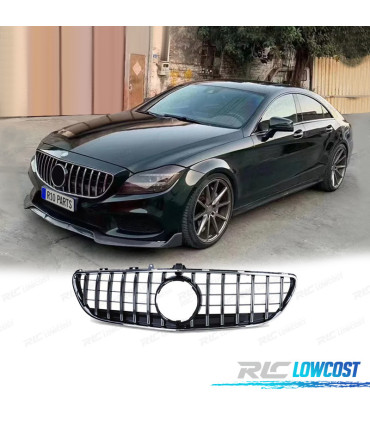 GRELHA FRONTAL MERCEDES CLS C218 W218 X218 14-18 PRETO CROMADO
