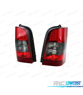 FAROLINS TRASEIROS LED MERCEDES VITO W638 95-03 VERMELHO ESCURECIDO