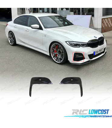 FRISOS PARA-CHOQUES FRONTAL BMW G20 19-22 LOOK M PRETO BRILHANTE