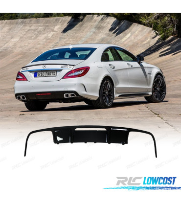 DIFUSOR MERCEDES CLS C218 15-18 LOOK C63 AMG PRETO BRILHANTE