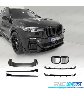 KIT CARROÇARIA BMW X7 G07 19-21 LOOK BLACK KNIGHT PRETO BRILHANTE