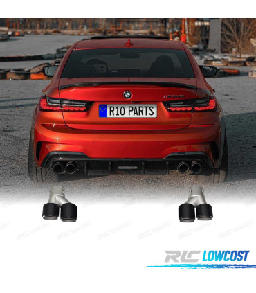 PONTEIRAS DE ESCAPE BMW G20 20-22 LOOK M PRETO BRILHANTE