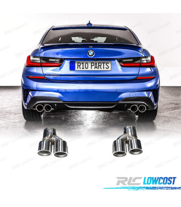 PONTEIRAS DE ESCAPE BMW G20 20-22 LOOK M CROMADO