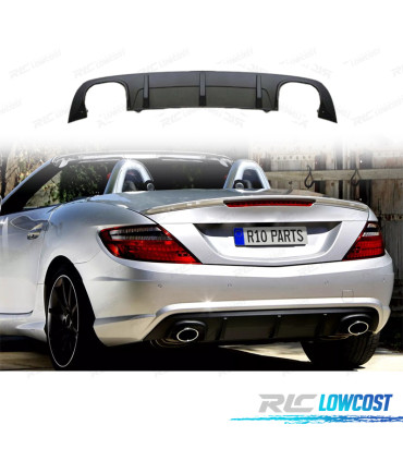 DIFUSOR MERCEDES CLASSE SLK R172 11-15 LOOK AMG SAÍDA SIMPLES