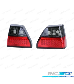 FAROLINS TRASEIROS LED PARA VOLKSWAGEN VW GOLF 2 83-91 RED SMOKED VERMELHO FUMADO ESCURECIDO