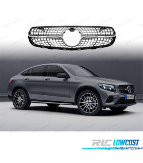 GRELHA DIANTEIRA MERCEDES CLASE GLC X253 C253 AMG 16-18 LOOK DIAMOND SILVER
